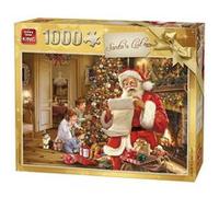 King Casse-tête de puzzle Santa's List 1000 Pièces Doré G