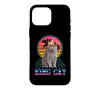 King Cat British Shorthair Vintage 80s Funny Kitten Cats Coque pour iPhone 16 Pro Max