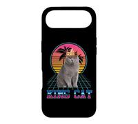 King Cat British Shorthair Vintage 80s Funny Kitten Cats Coque pour iPhone Air