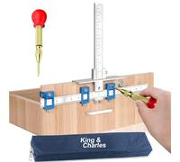 King&Charles Gabarit de quincaillerie d'armoire, gabarit de poignée d'armoire en métal avec poinçon central automatique, installez les poignées et les tirettes sur les tiroirs, les portes d'armoire,