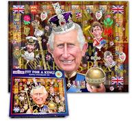 King Charles III Coronation Puzzle - Fit for A King by Mike Jupp - 1000 Piece Jigsaw Puzzle - Coronation Memorabilia - The History of Royals Puzzle