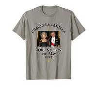 King Charles III & Queen Camilla Royal Coronation 2023, Royaume-Uni T-Shirt