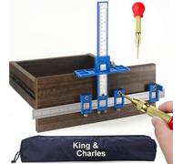 King&Charles Matériel d'armoire Gabarit de perçage localisateur pour poignées et Boutons en Alliage d'aluminium Guide de perçage Manchon tiroir Tirette Outils de perçage du Bois