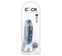 Gode avec Testicules 17,8 cm King Cock Clear