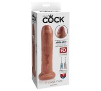 King Cock 7 - Dildo réaliste (18cm) - naturel foncé