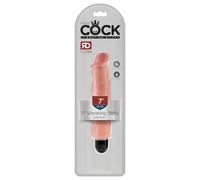 King Cock 7 Stiffy - vibromasseur réaliste étanche (18cm) - naturel