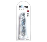 King Cock Clear 8 - grand godemichet transparent avec ventouse (20 cm)