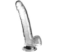 King cock - clear gode avec testicules 20.3 cm transparent