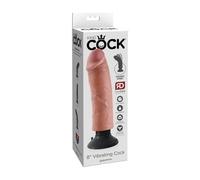 King Cock Dildo Vibrator 20.32cm Natural 1pc