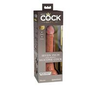 KING COCK - Elite Gode Réaliste en Silicone 17.8 Cm Caramel