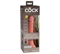 King Cock Elite 7 - gode vibrant avec ventouse télécommande 18cm - chair