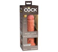 King Cock Elite 8 - godemichet ventouse (20cm) - naturel foncé