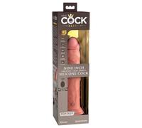 King Cock Elite 9 - vibrateur ventouse 23cm - naturel