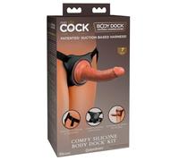 Sextoys Pour Tous Harnais Dock Rond Confort avec Dong 18 cm Elite - KING COCK