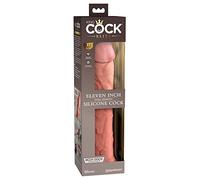 Pipedream King Cock Elite - Gode XXL Ventouse 28 cm KCE 11 Double densité Clair Taille unique