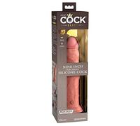 King Cock Elite – Gode réaliste en silicone 23 cm – Sans vibration – Taille unique