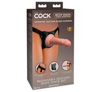 Sextoys Pour Tous Harnais Dock Rond Débutant avec Dong 15 cm Elite - KING COCK