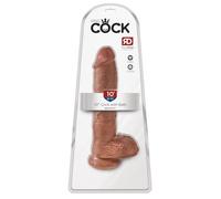 King Cock Gode Réaliste avec Testicules 10" Brun Clair