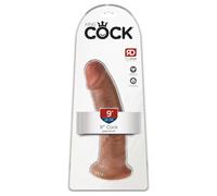 Pipedream – Dildo réaliste King Cock 9 – Ventouse 23 cm – Teinte foncée