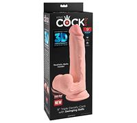 Pipedream Gode King Cock Plus 3D Swinging ballees 20,3 cm LOVETOYS