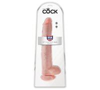 King Cock - gode XXL réaliste avec testicules - 35cm - couleur chair