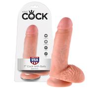 King Cock Gode avec Testicules 17,8 cm
