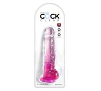 King Cock King Cock Clear 8" with Balls - Pink Clear/Pink 8 Pounces