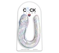 King Cock Large Double Trouble Clear 44 cm