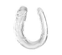 King Cock Medium Double Trouble Clear 33 cm