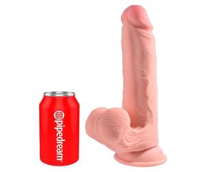 KING COCK PLUS - GODEMICHET RÉALISTE TRIPLE DENSITÉ AVEC TESTICULES MOBILES 23 CM CHAIR