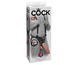 King Cock Suspender System Gode Ceinture Creux Réaliste 31 cm
