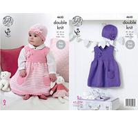 King Cole 4650 Modèles de tricot de robes et bonnets pour bébé