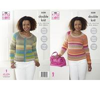 King Cole 5230 Patron de tricot pour femme facile en dentelle manches raglan Pull et cardigan en Sprite DK