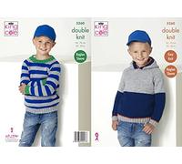 King Cole 5260 Patron de tricot à capuche raglan pour garçon