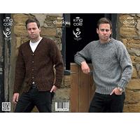 King Cole King Cole 4034 Patron de tricot pour pull et cardigan pour homme en tweed épais