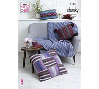 King Cole King Cole Riot Chunky 5152 Patron de tricot pour coussins et chauffe-tasses