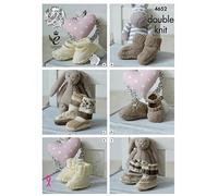 King Cole - Modèles de tricot pour chaussons et chaussures de bébé en laine Cherished DK - 4652