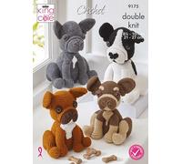 King Cole Patron de crochet double tricot Amigurumi Bouledogues français (9175)
