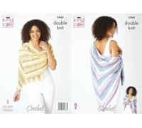 King Cole Patron de crochet pour châle DK 5844 pour adulte