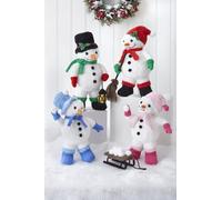 King Cole Patron de tricot de Noël Motif truffe Glitz Petit et grand bonhomme de neige saisonnier (9182)