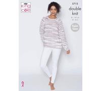 King Cole Patron de tricot double pour femme Pull et tunique à manches raglan (5715), multicolore, 81,3 à 106,7 cm