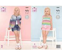 King Cole Patron de tricot pour enfants à 4 plis, cardigan et haut en tricot facile (5849)