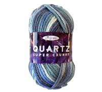 King Cole Quartz Super Chunky Fil à tricoter auto-rayant Tanzanite 4470 100 g