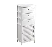 King Collection King Home c656897 Commode 3 tiroirs avec Porte, Blanc, 40 x 29 x 93H