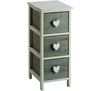 King Collection King Home Commode C/cœur, Gris/Blanc