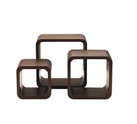 King Collection King Home m1106014/à Set 3 Pièces Étagère Quadra Courbe Noyer