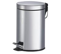 King Collection King Home p1580005 Poubelle Ronde en Acier avec pédale, 5 Lt