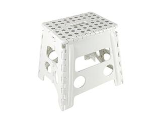 King Collection Tabouret Pliant clic-clac Blanc Haut