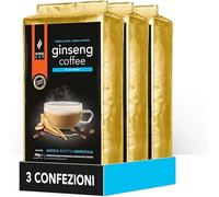 King Cup - 3 Sachets de 400 Gr de Melange en Poudre de Café Soluble au Ginseng Sans Sucre, Idéal pour Ajouter à l'Eau Chaude, Sans Gluten, Sans Lactose et Sans OGM