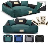 KING DOG Lit pour chien, MM43, 115 x 95 cm, amovible, antidérapant, vert